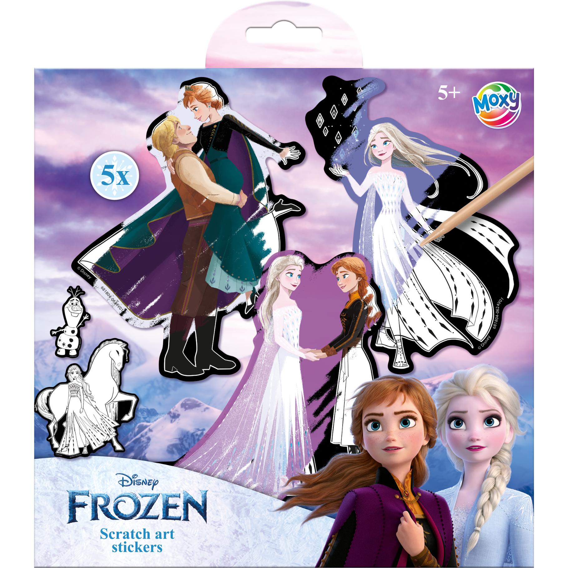 Top1Toys Frozen scratch stickers met pen 5 delig